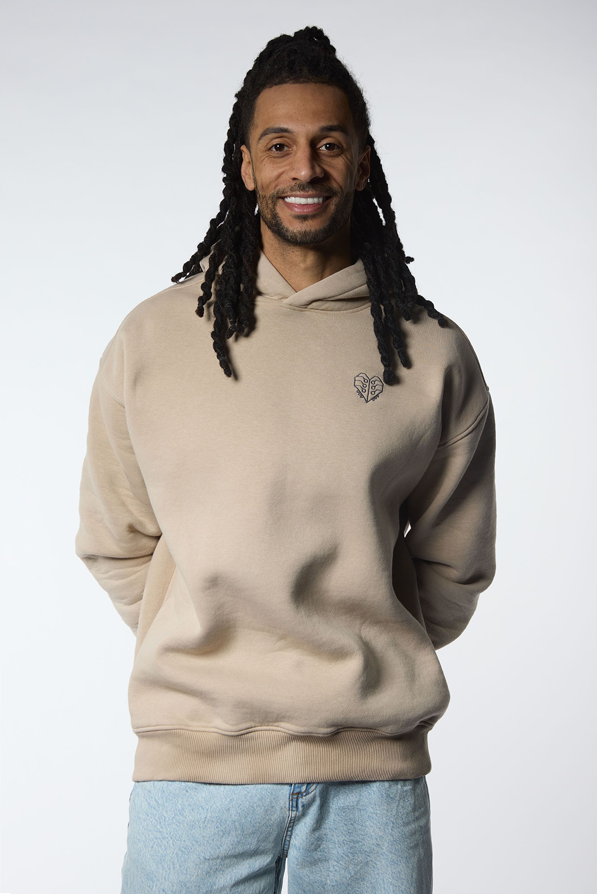 JF - Evolutie Oversized Hoodie Unisex Taupe – TisjeStore