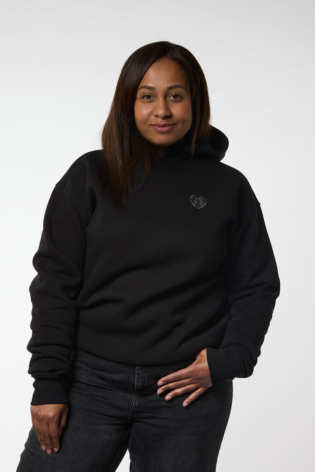 JF - Evolutie Oversized Hoodie Unisex Zwart