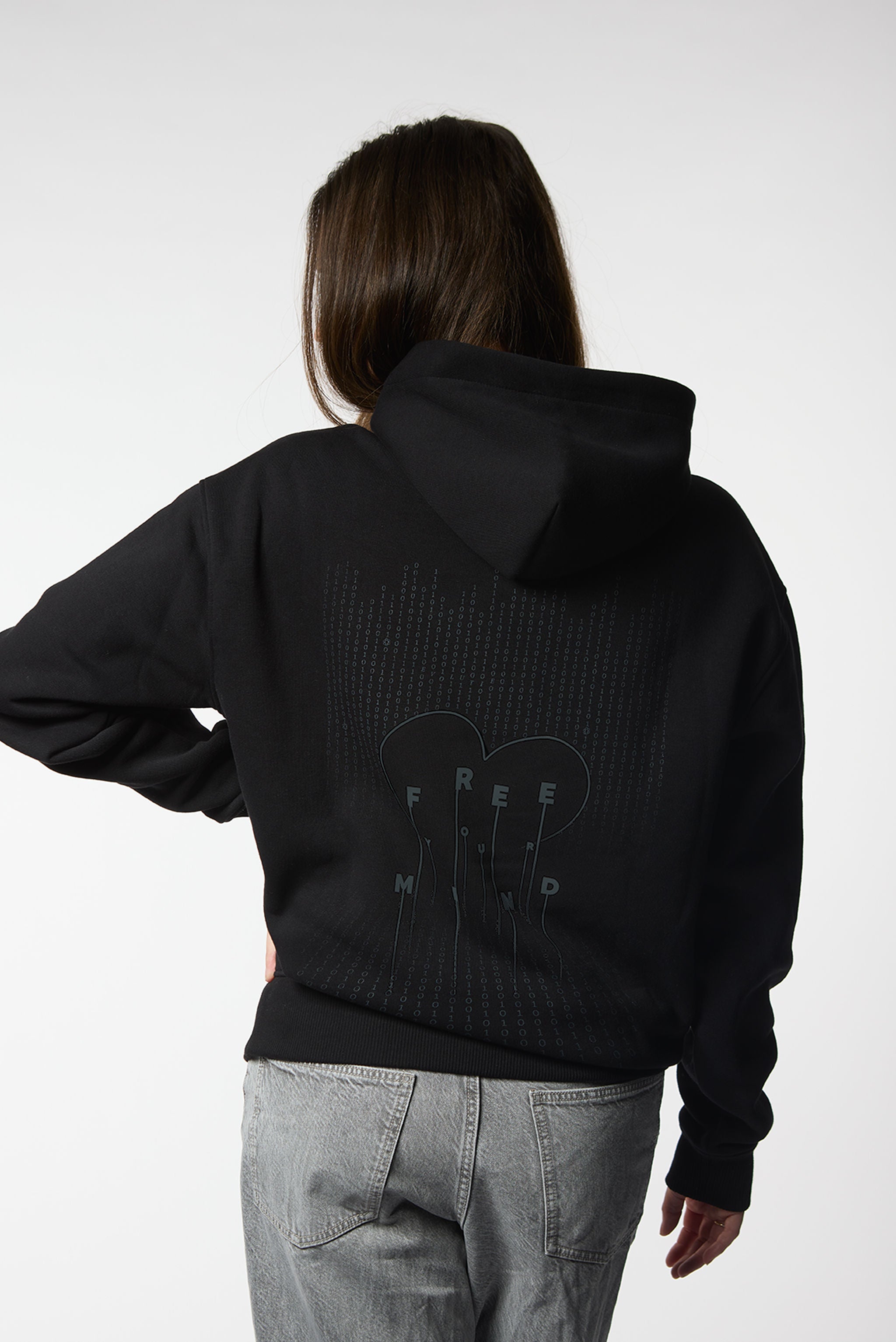 JF - Evolutie Oversized Hoodie Unisex Zwart
