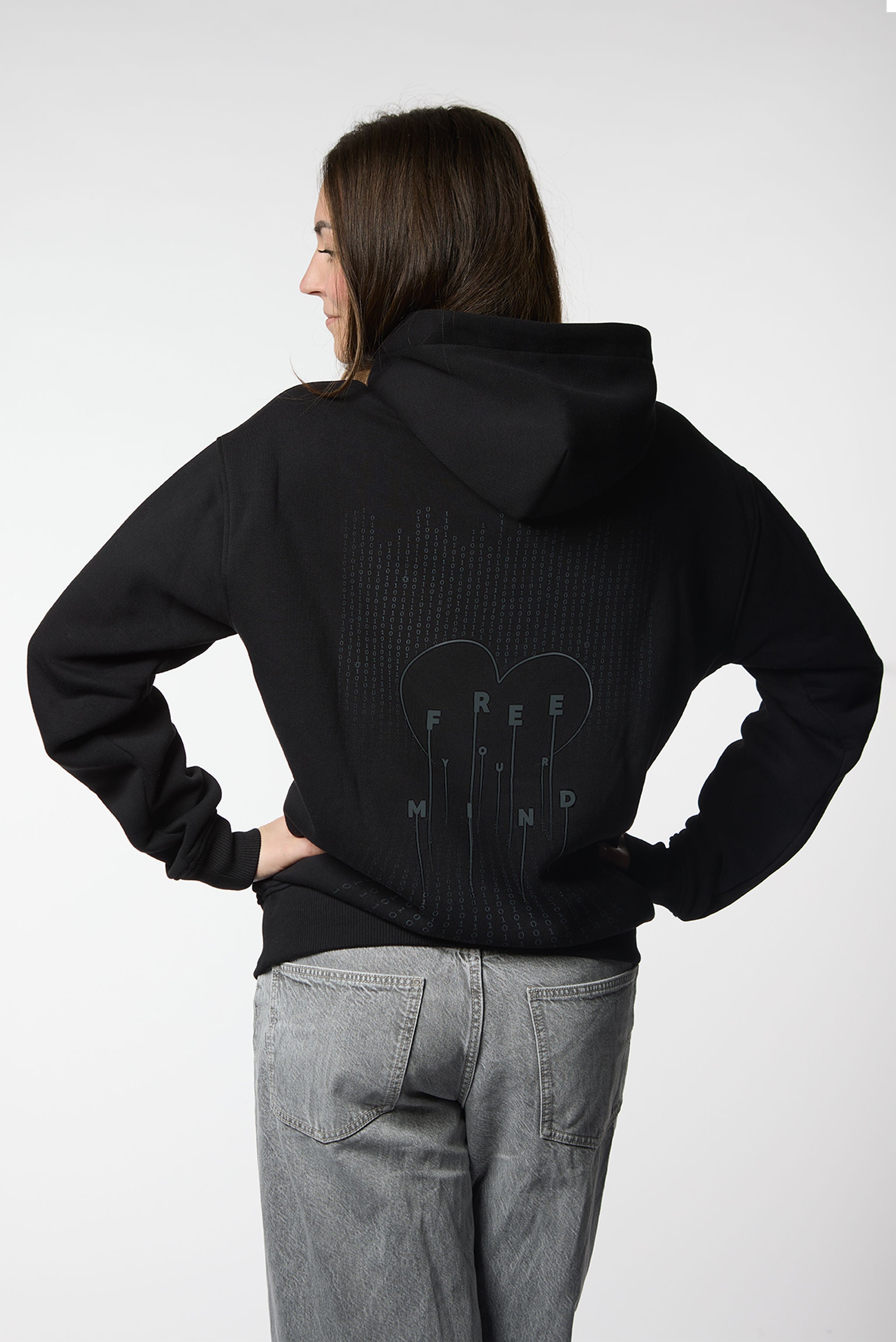 JF - Evolutie Oversized Hoodie Unisex Zwart