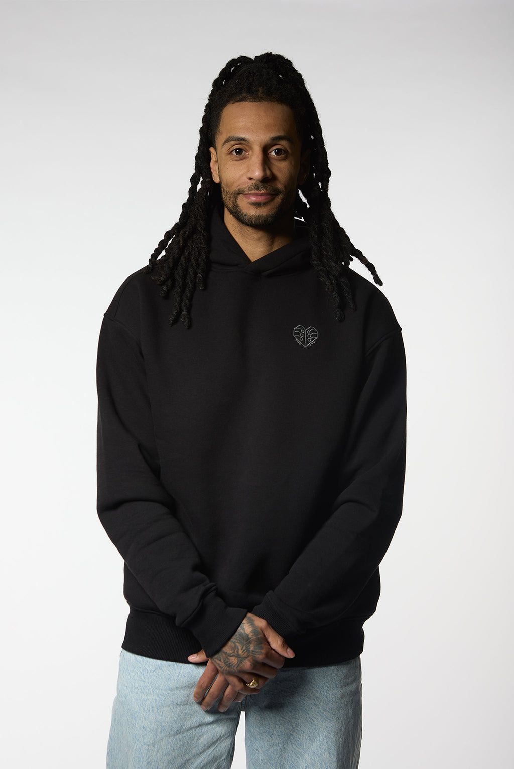 JF - Evolutie Oversized Hoodie Unisex Zwart