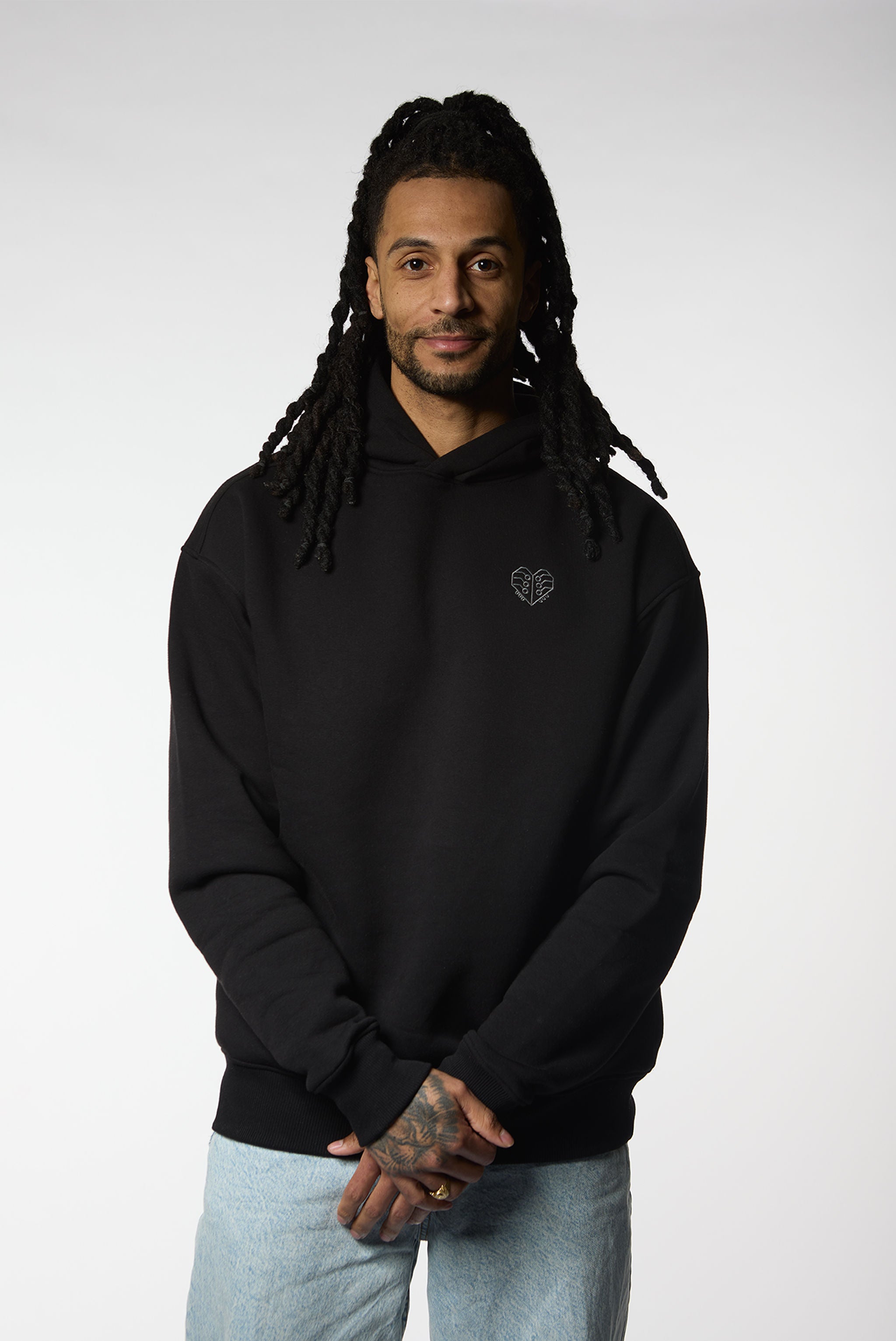 JF - Evolutie Oversized Hoodie Unisex Zwart