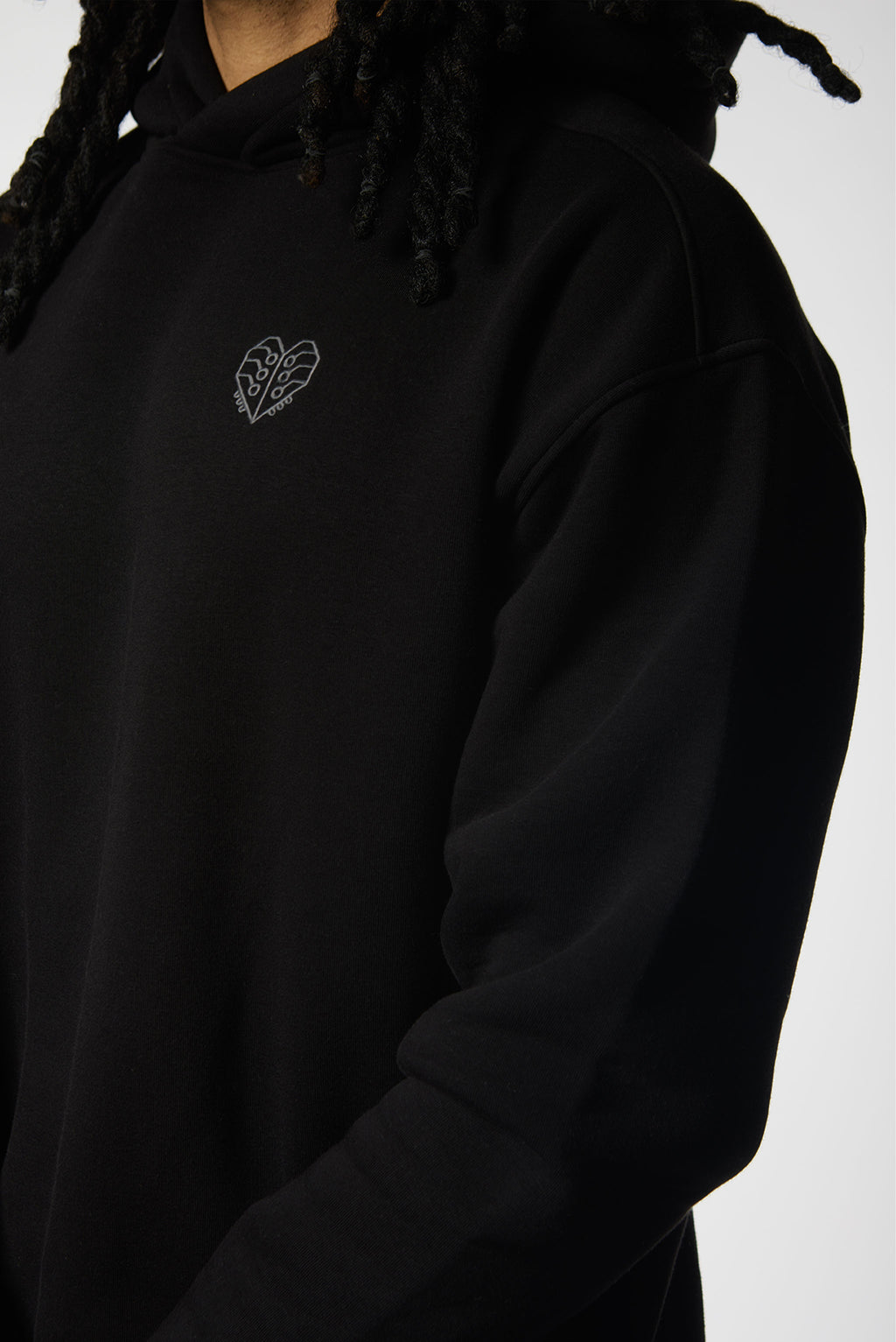 JF - Evolutie Oversized Hoodie Unisex Zwart