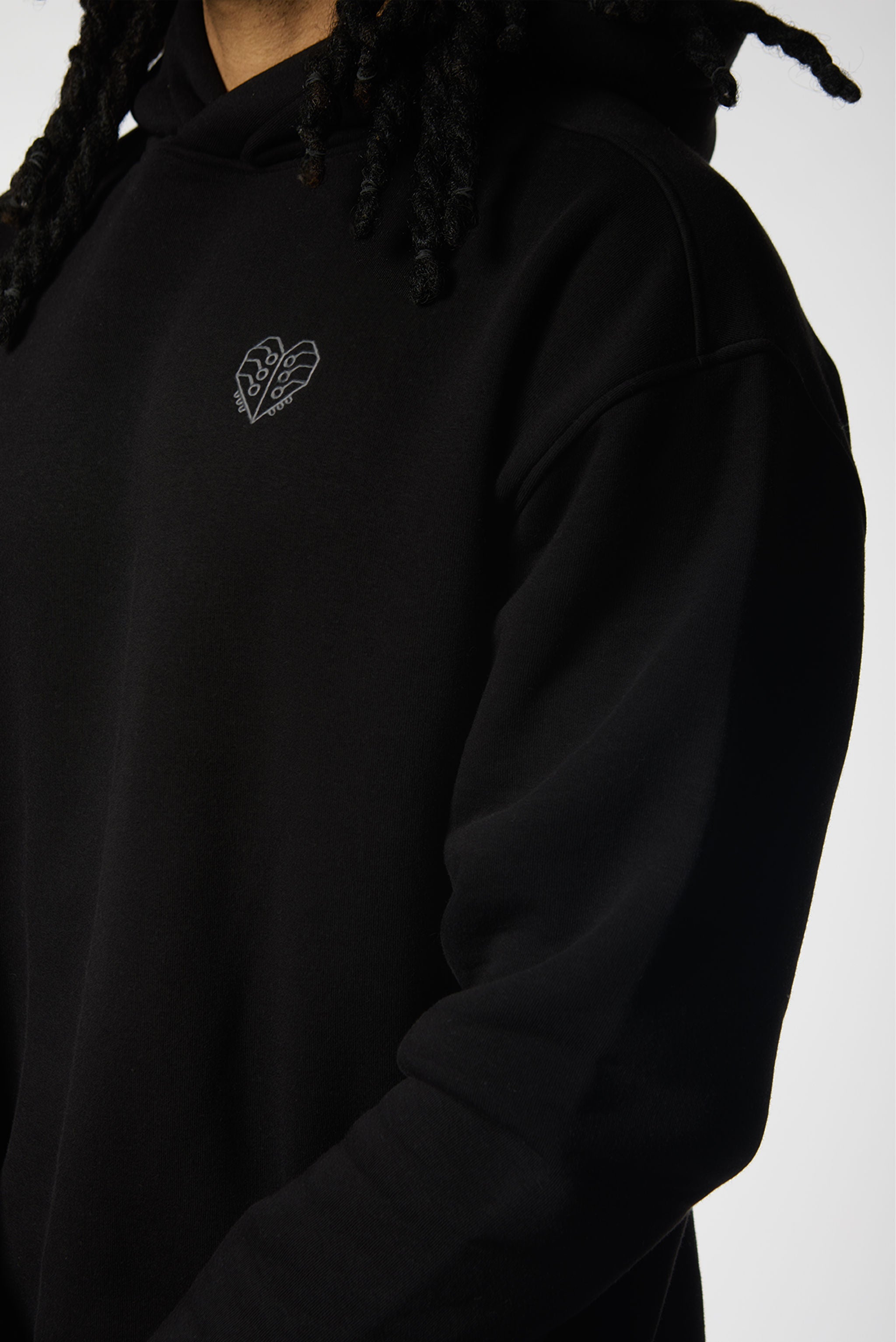 JF - Evolutie Oversized Hoodie Unisex Zwart